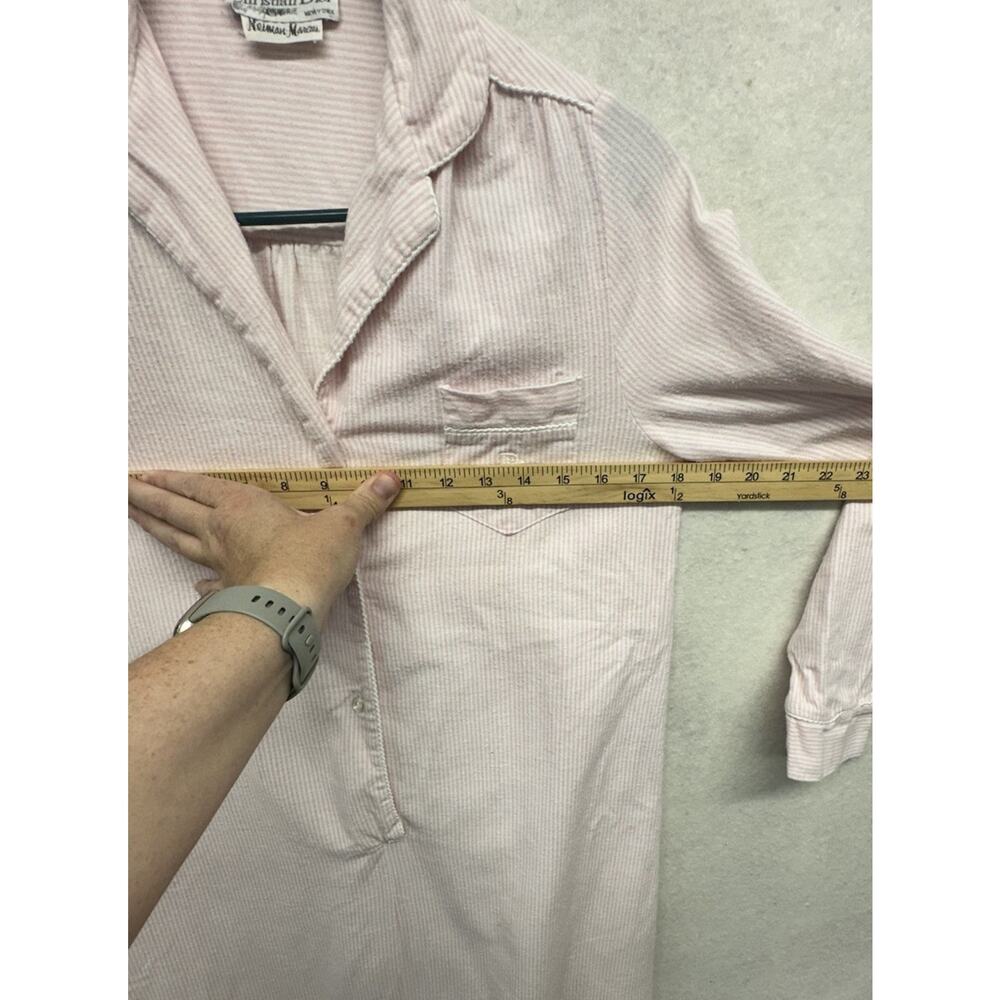 Vintage Christian Dior Neuman Marcus Flannel Pink Petite Nightgown Grannycore - Picture 11 of 15